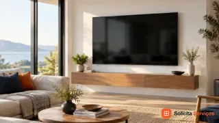 Ilustração de instalação de tv